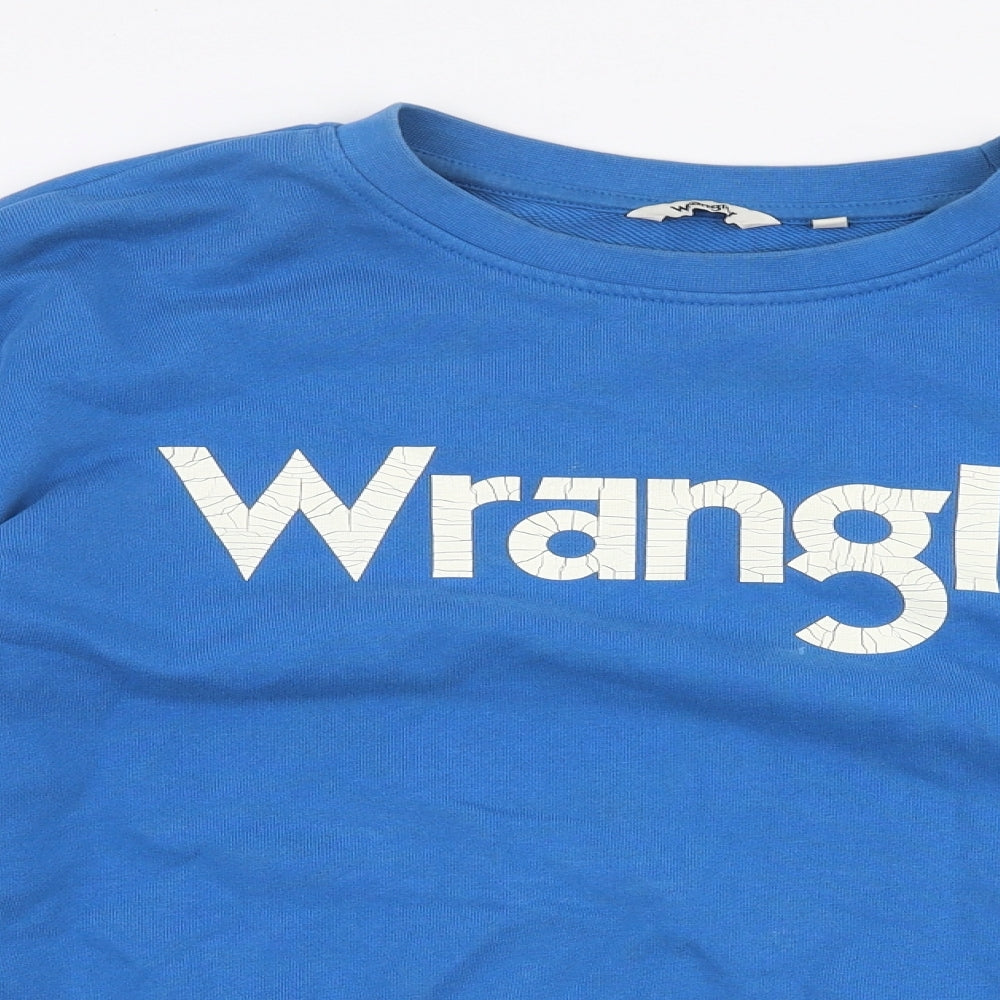 Wrangler Womens Blue  100% Cotton Pullover Sweatshirt Size M  Pullover