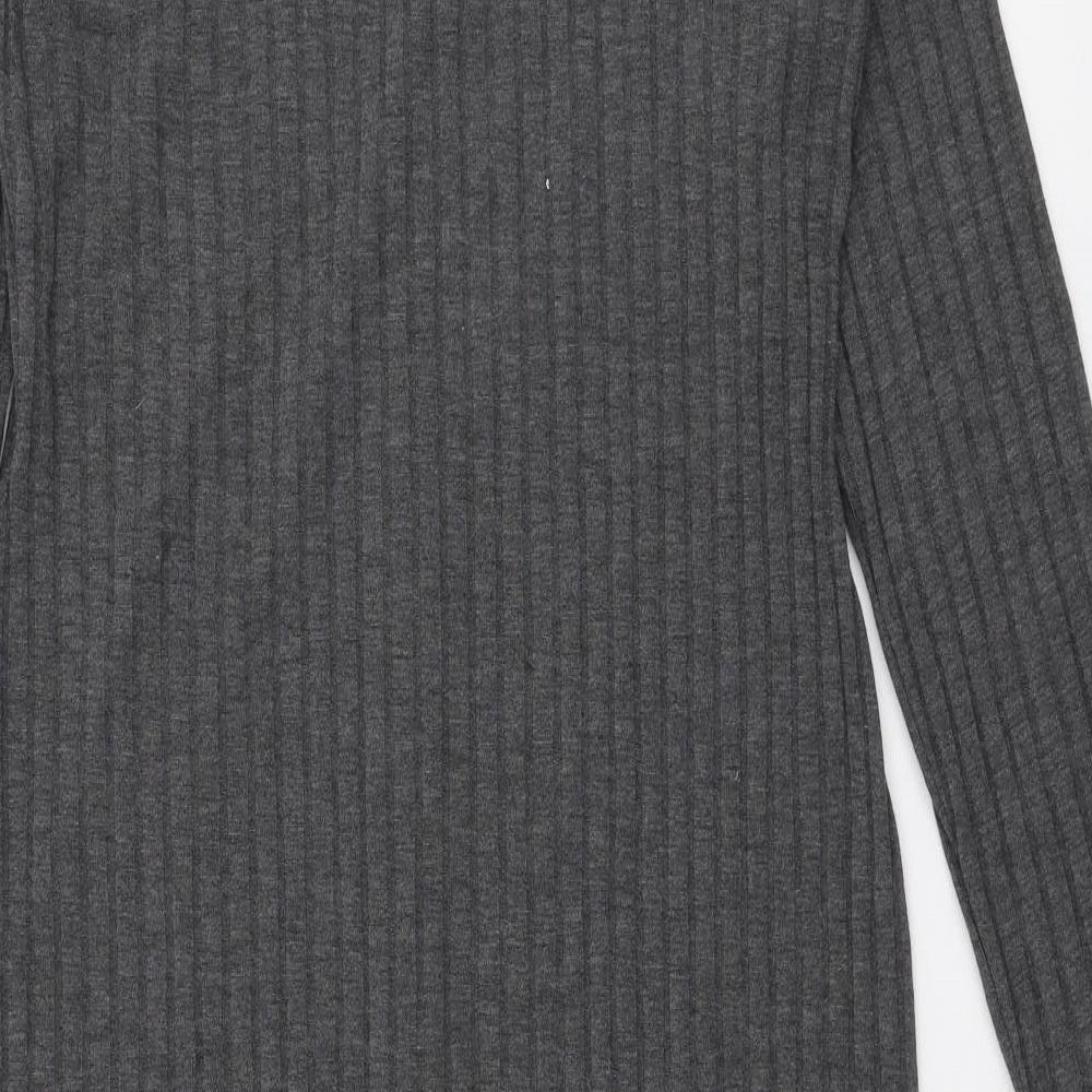 F&F Womens Grey  Polyester Bodycon  Size 14  Collared Pullover