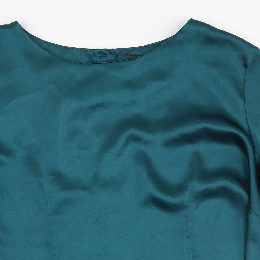 Lane Bryant Womens Green  Polyester Basic Blouse Size 18 Round Neck