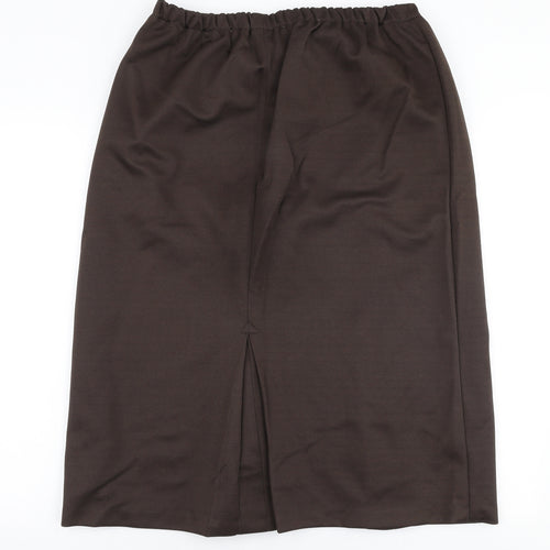 Club 60 Womens Brown  Polyester A-Line Skirt Size 32 in