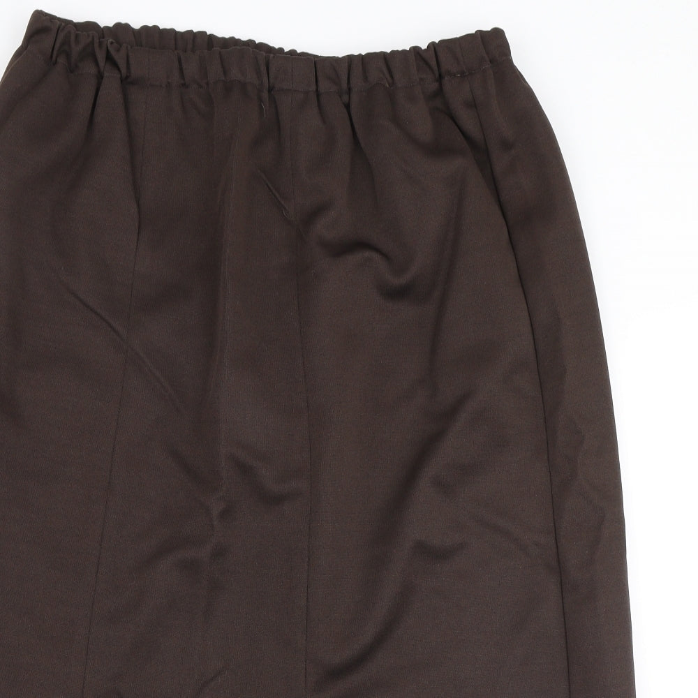 Club 60 Womens Brown  Polyester A-Line Skirt Size 32 in