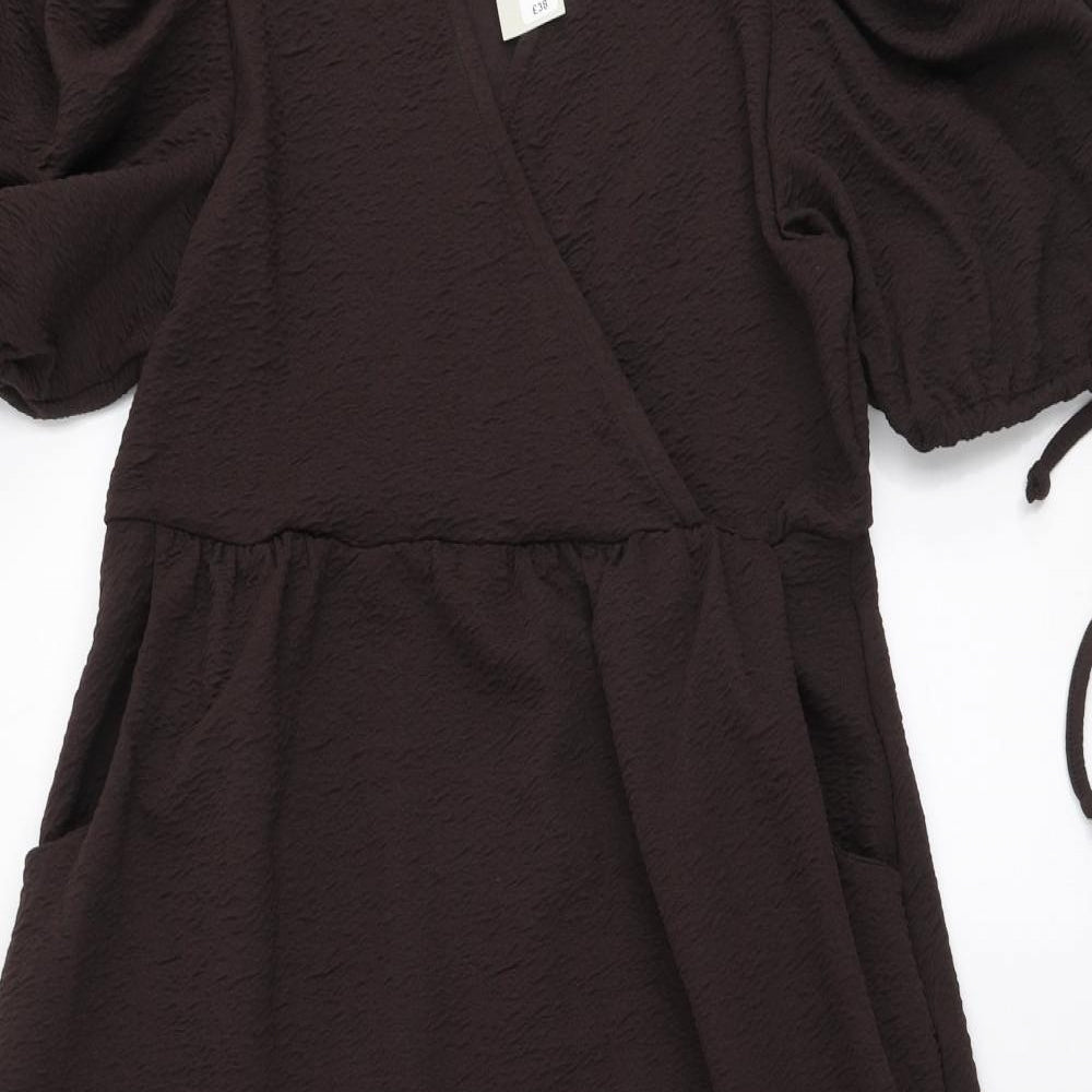 River Island Womens Brown  Polyester Trapeze & Swing  Size 14  V-Neck Pullover