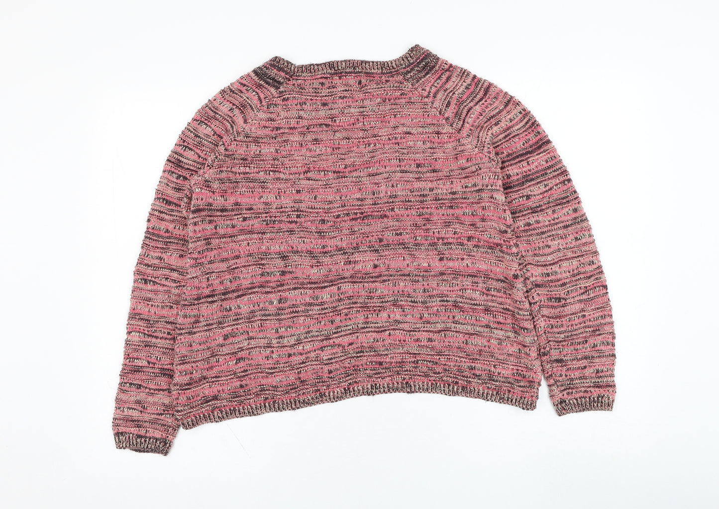 Papaya Womens Pink Round Neck  Acrylic Pullover Jumper Size 16