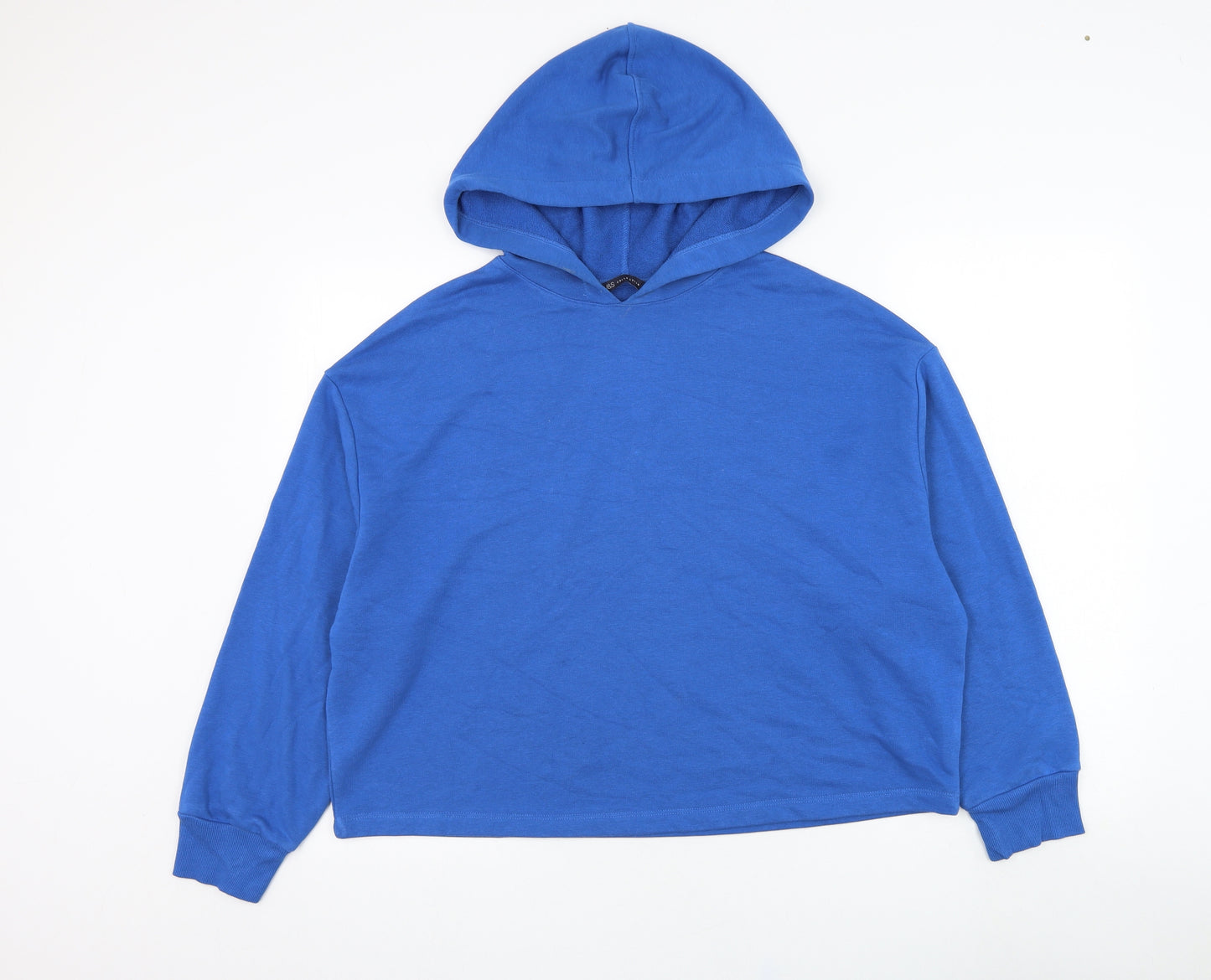 Marks and Spencer Womens Blue  Cotton Pullover Hoodie Size M  Pullover