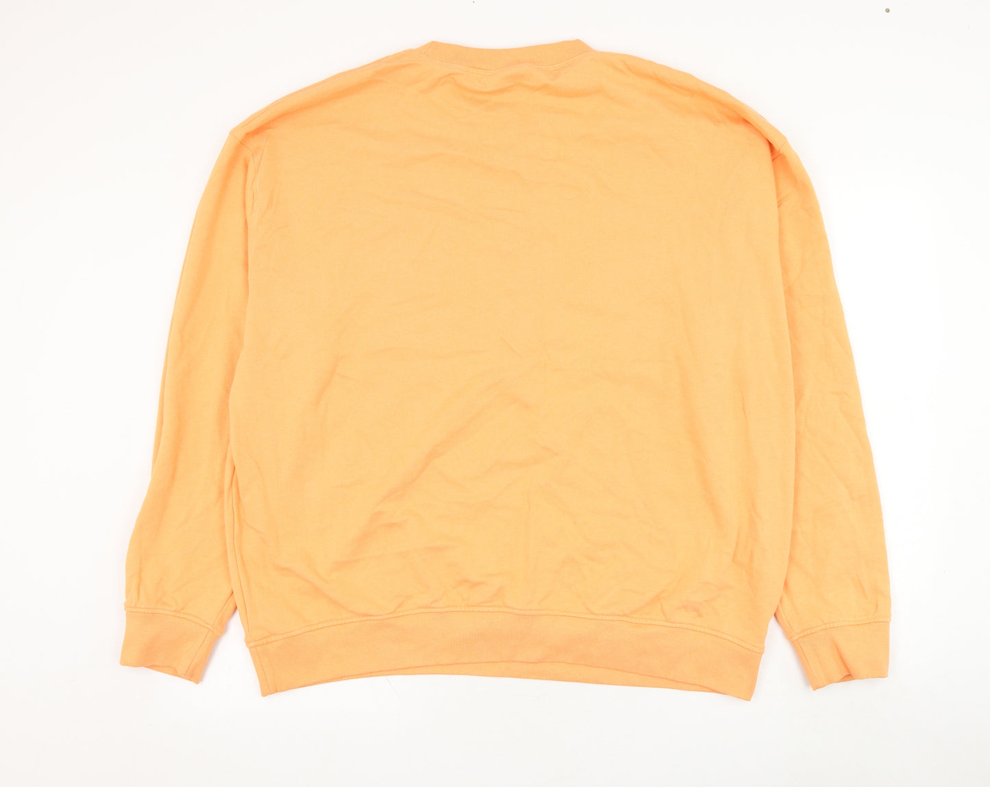 ASOS Womens Orange  Cotton Pullover Sweatshirt Size 16  Pullover