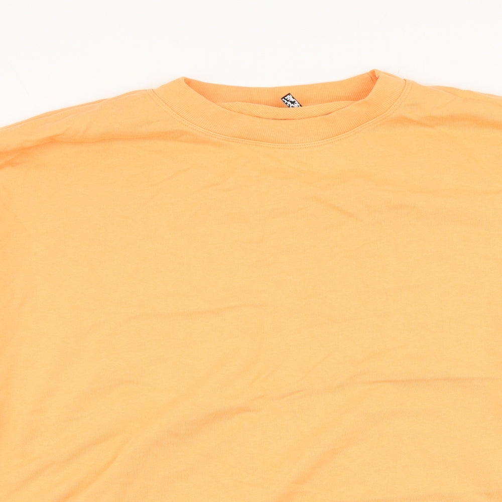 ASOS Womens Orange  Cotton Pullover Sweatshirt Size 16  Pullover