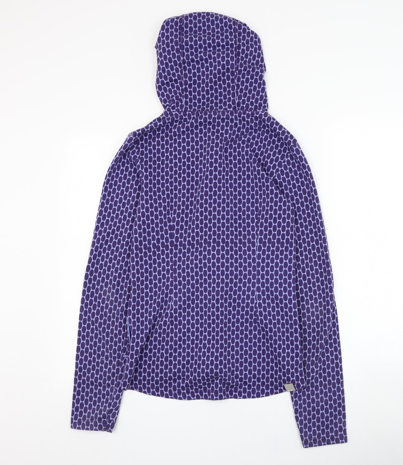 Bench Womens Purple Polka Dot Polyester Full Zip Hoodie Size S  Zip