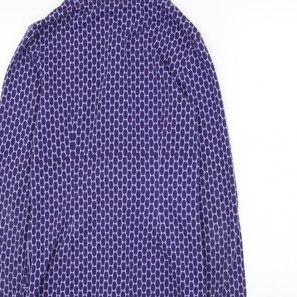 Bench Womens Purple Polka Dot Polyester Full Zip Hoodie Size S  Zip