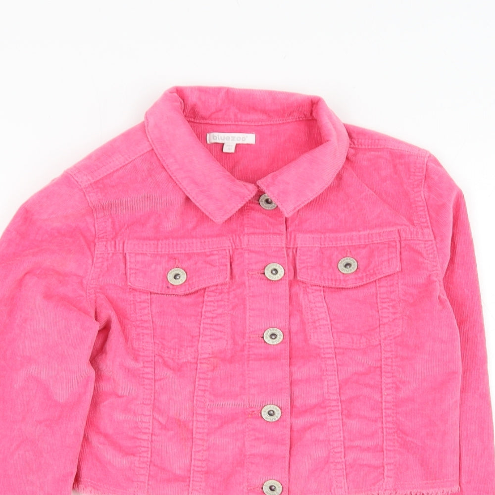Blue Zoo Girls Pink   Jacket  Size 10 Years  Button