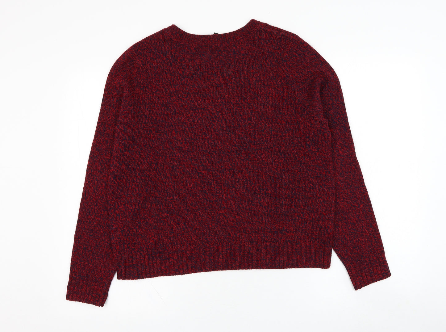 Divided by H&M Womens Red Round Neck  Acrylic Pullover Jumper Size M