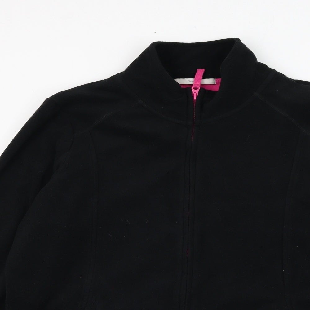 George Womens Black  Polyester Full Zip Sweatshirt Size 18  Zip - Fleece
