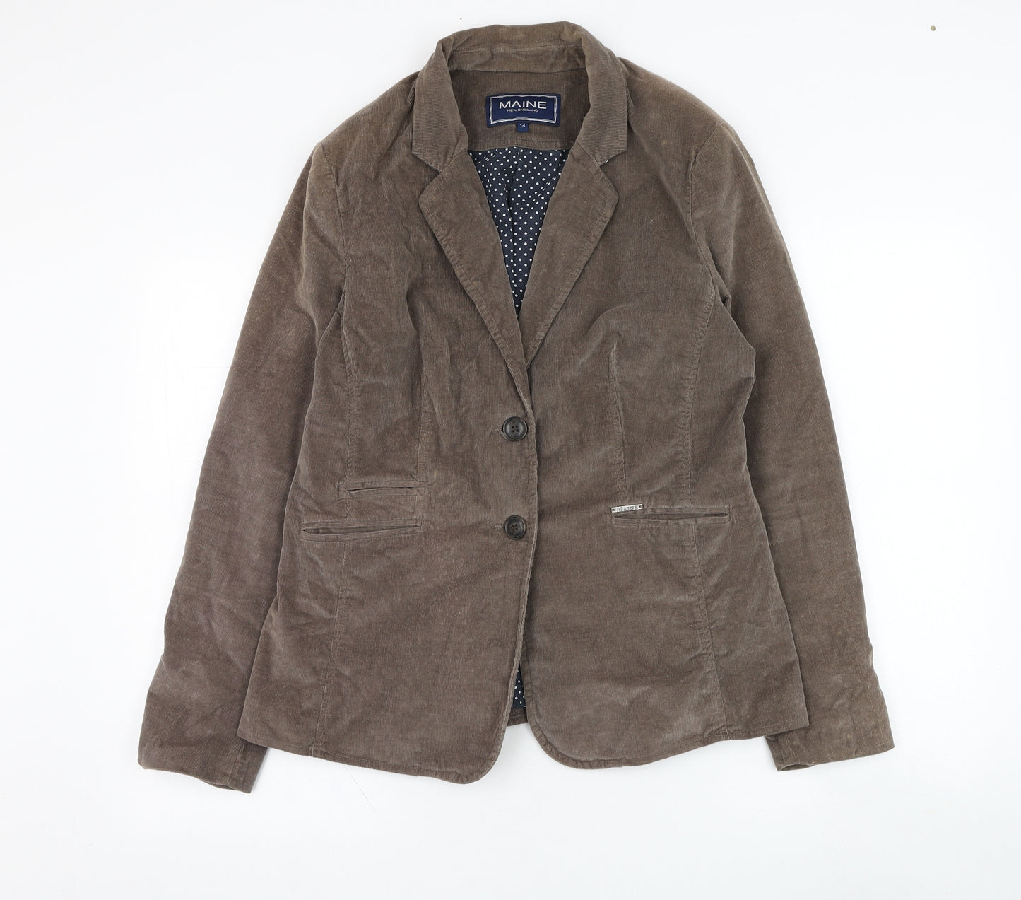 Debenhams Womens Brown   Jacket Blazer Size 14  Button