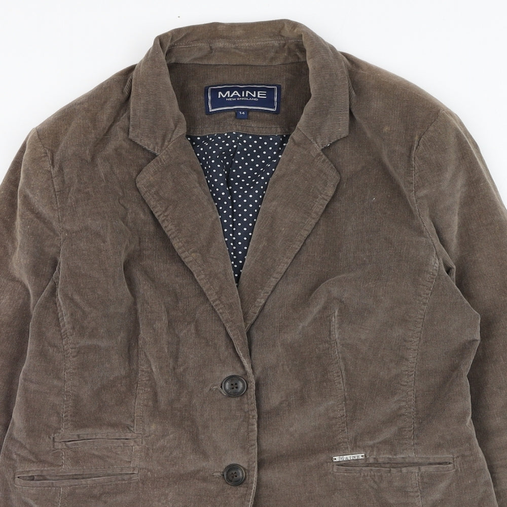 Debenhams Womens Brown   Jacket Blazer Size 14  Button