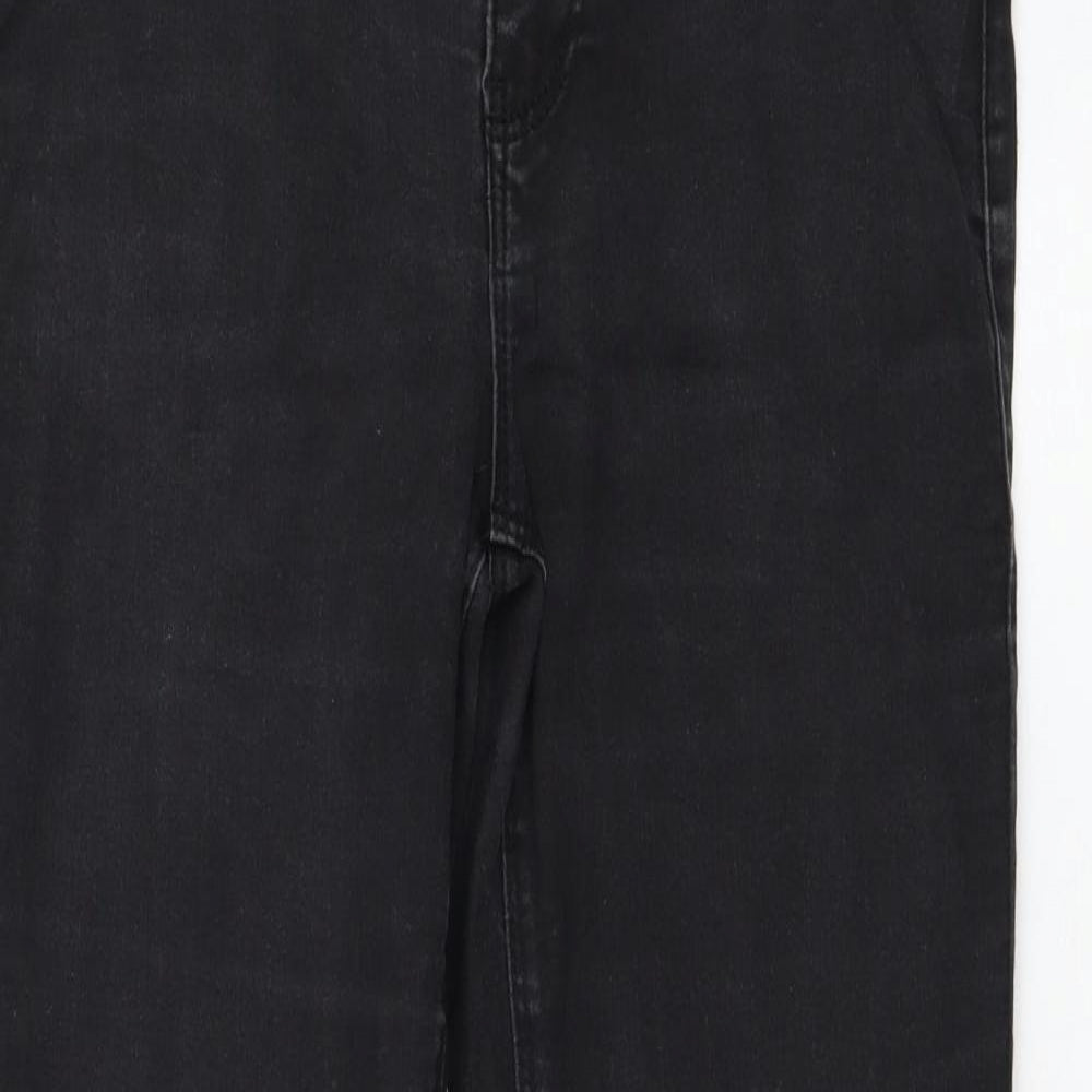 Dorothy Perkins Womens Black  Cotton Skinny Jeans Size 12 L28 in Regular Zip
