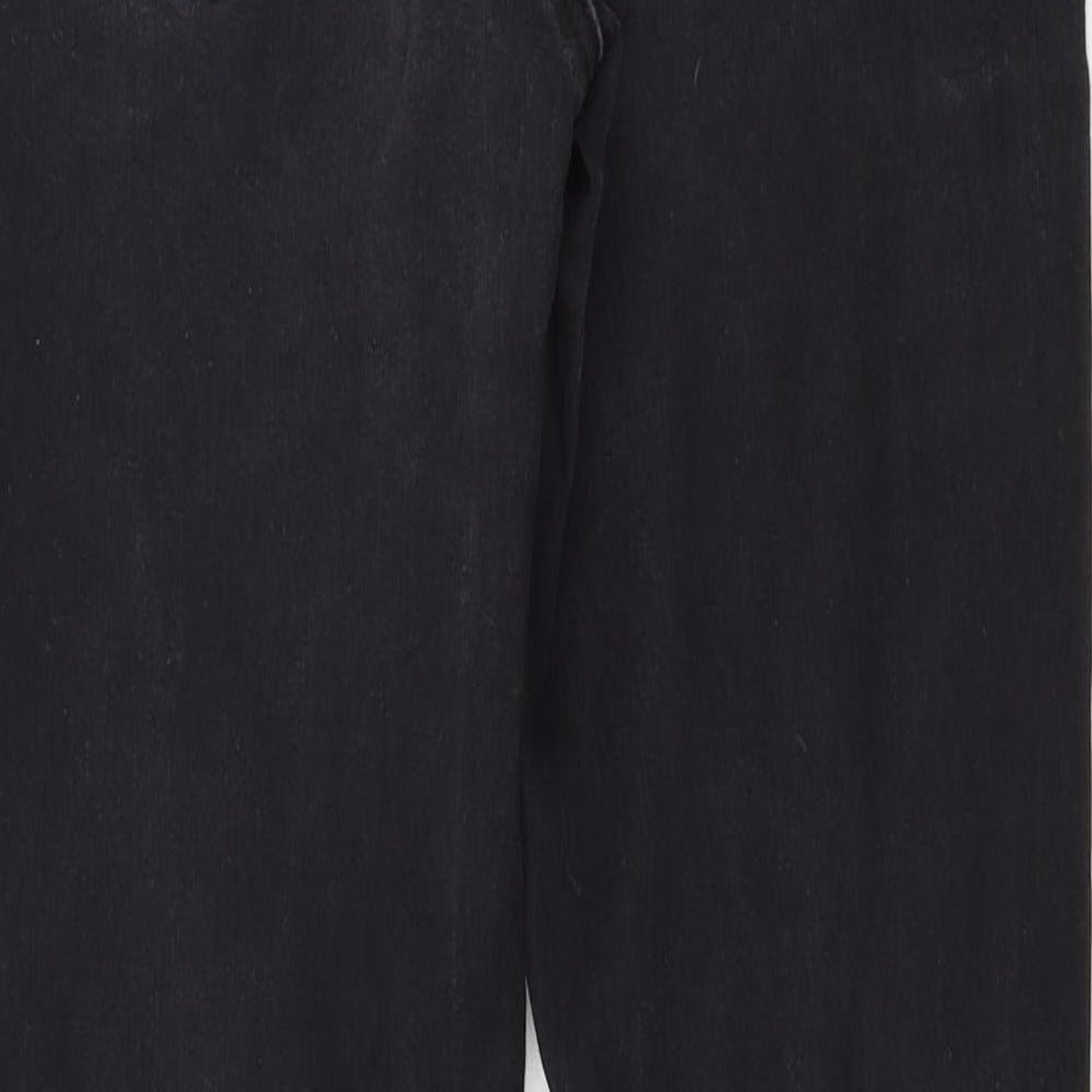 Dorothy Perkins Womens Black  Cotton Skinny Jeans Size 12 L28 in Regular Zip