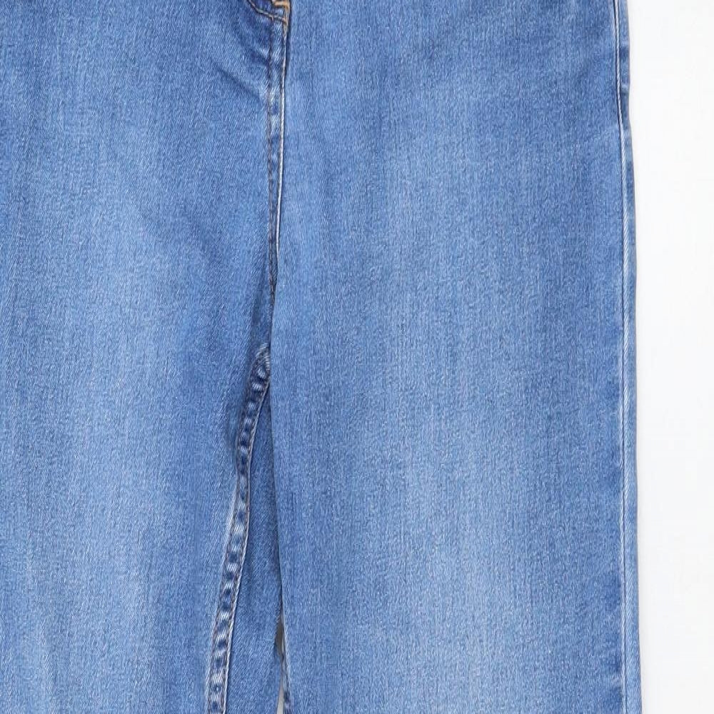 Matalan Womens Blue  Cotton Bootcut Jeans Size 8 L29 in Regular Zip