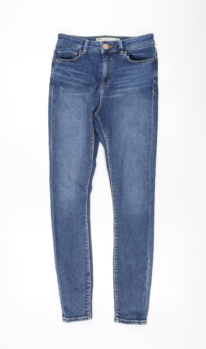 ASOS Womens Blue  Cotton Skinny Jeans Size 26 in L32 in Regular Zip