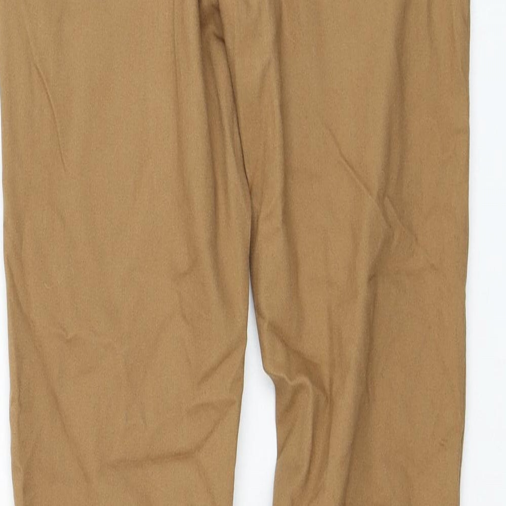 H&M Womens Brown  Cotton Straight Jeans Size 10 L30 in Regular Zip