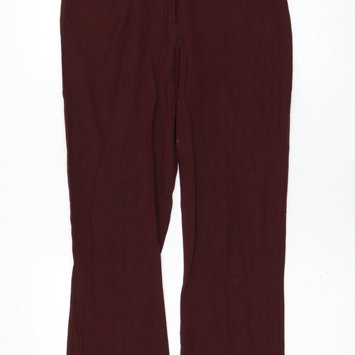 NEXT Womens Red  Polyester Trousers  Size 10 L27 in Regular Zip