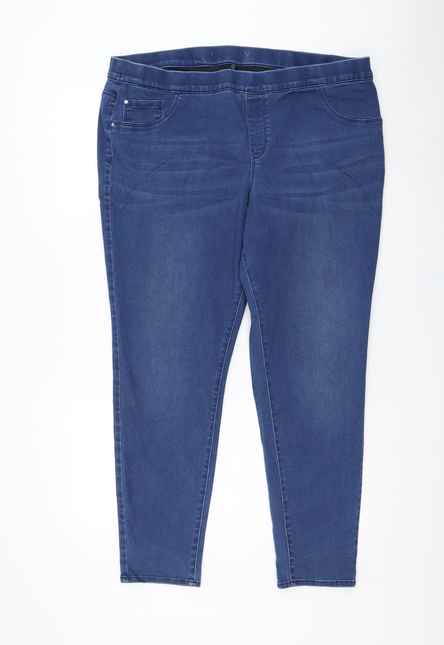 George Womens Blue  Cotton Jegging Leggings Size 20 L27 in