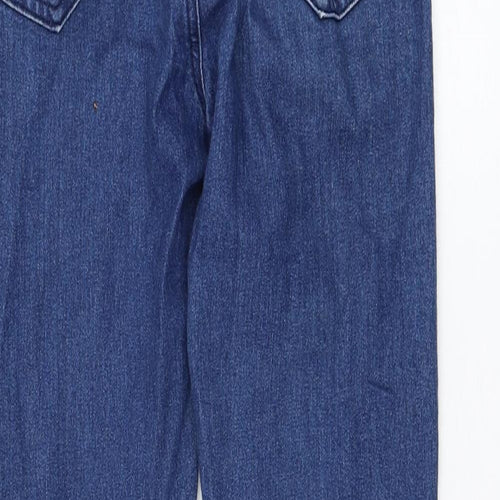 Boohoo Womens Blue  Cotton Skinny Jeans Size 8 L28 in Regular Zip