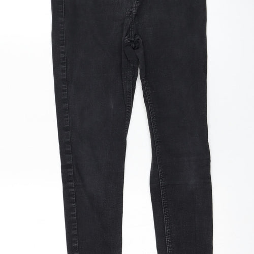 Topshop Womens Black  Cotton Skinny Jeans Size 30 in L32 in Regular Zip