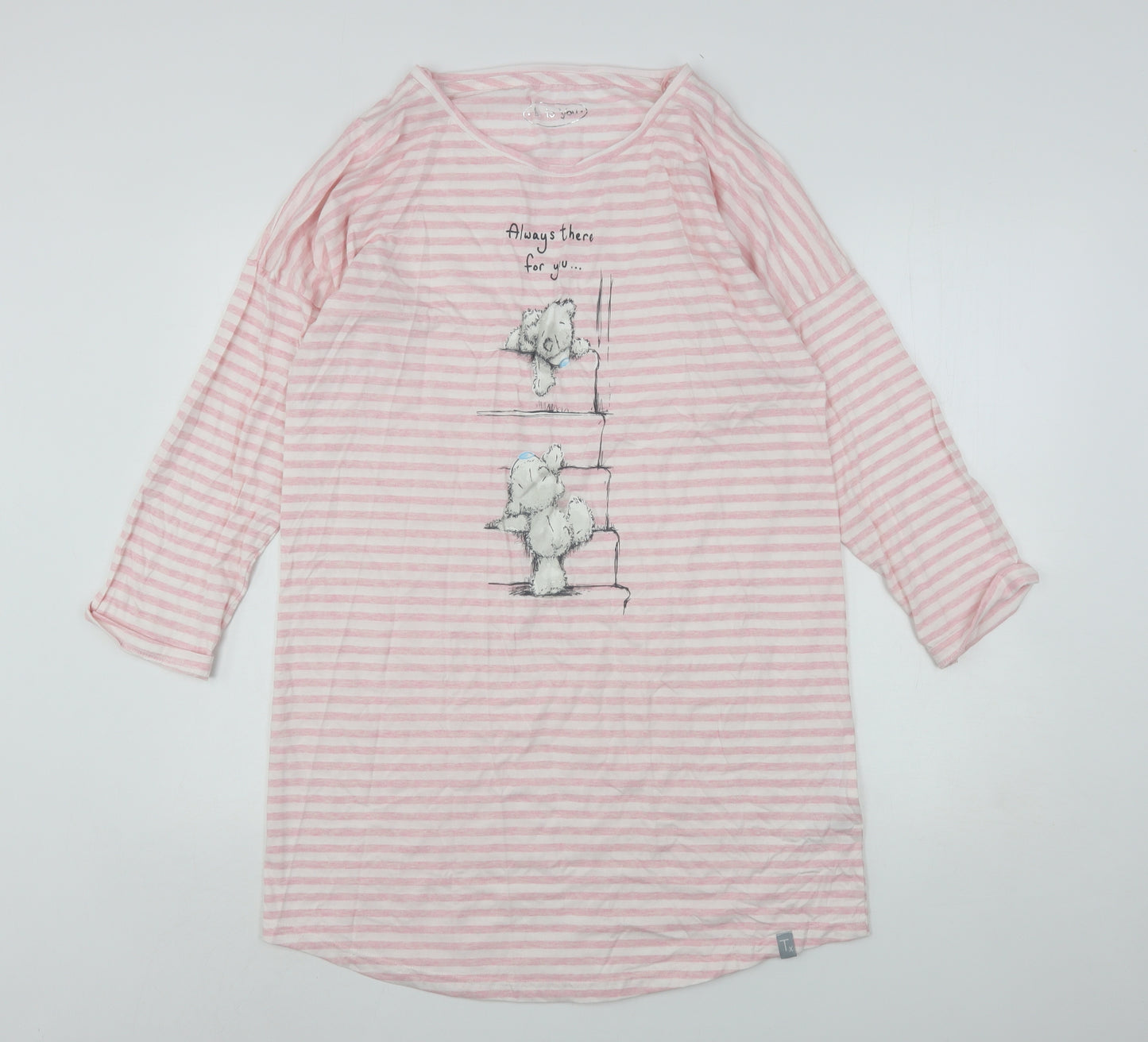 Me To You Womens Pink Striped Cotton Top Dress Size 12
