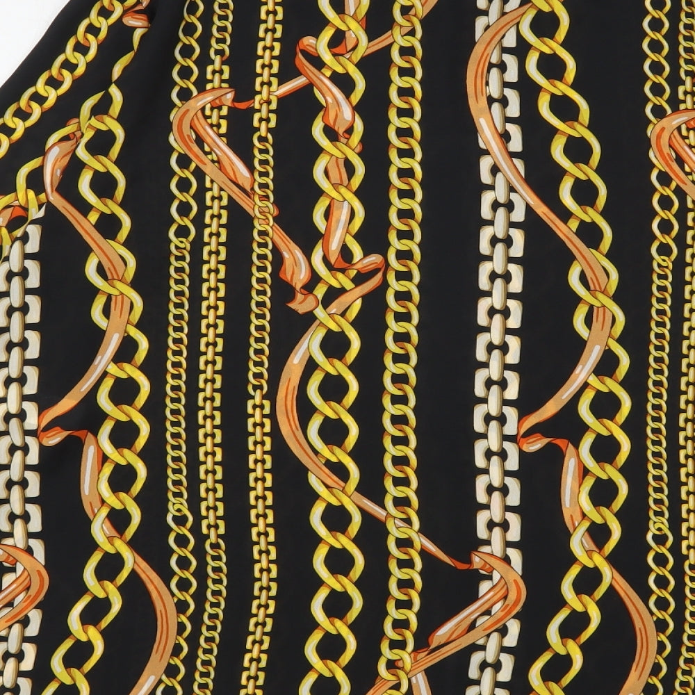 Primark Womens Multicoloured Geometric Polyester Basic Button-Up Size 18 Collared