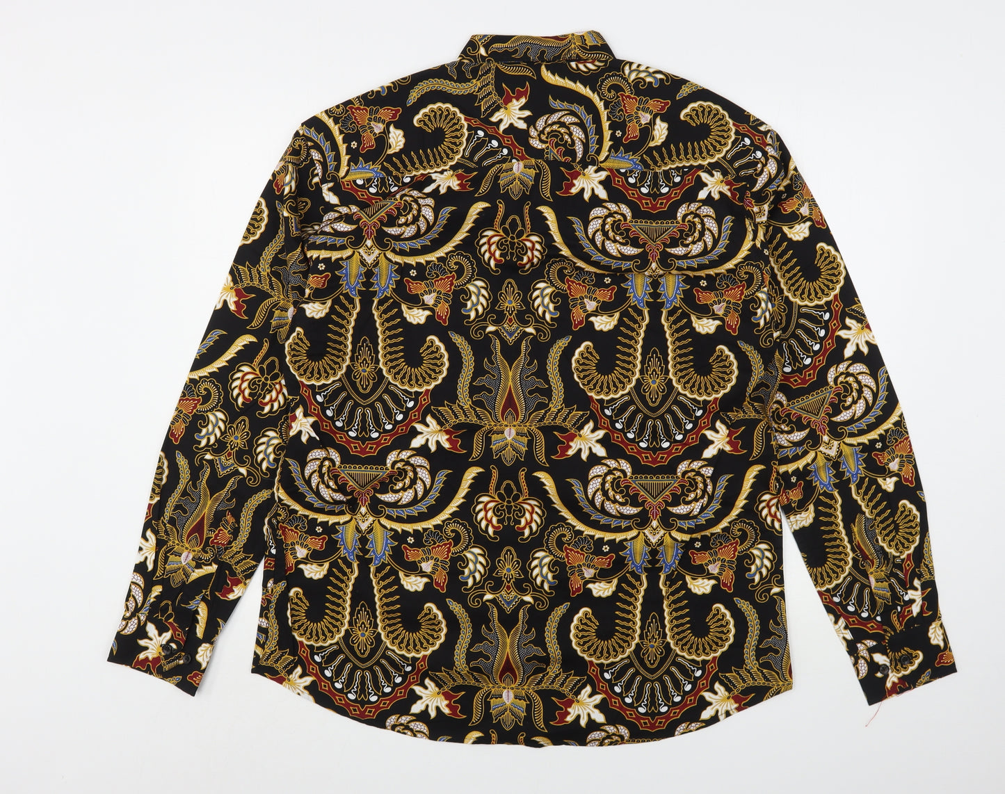 Bali Lestani Mens Multicoloured Paisley Polyester  Button-Up Size 2XL Collared