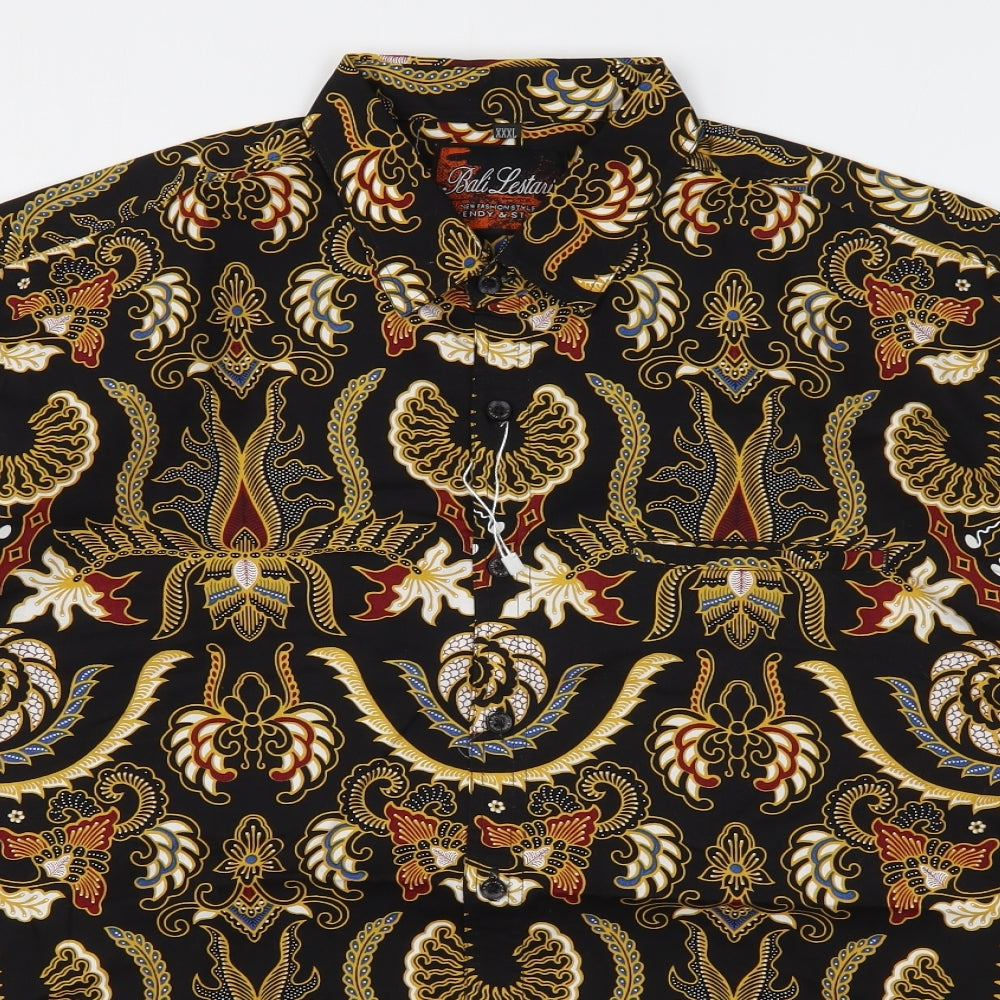 Bali Lestani Mens Multicoloured Paisley Polyester  Button-Up Size 2XL Collared