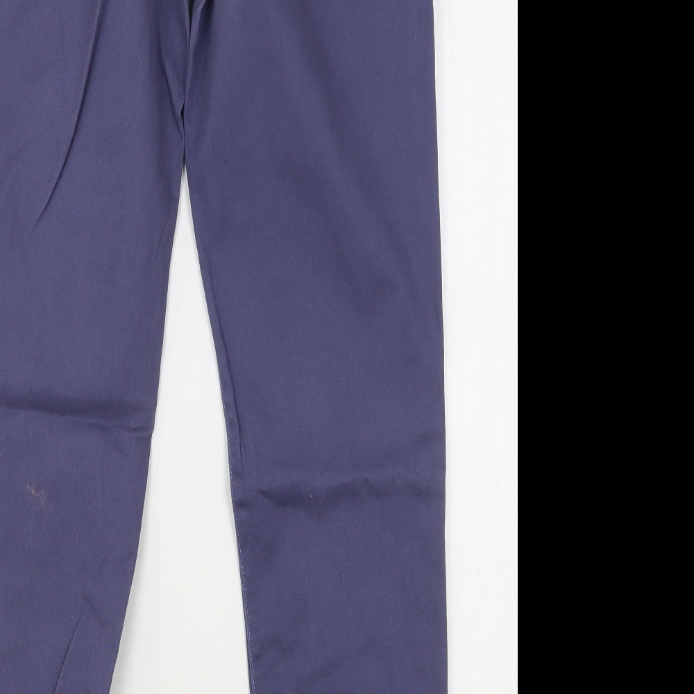 West Ace Mens Blue  Cotton Chino Trousers Size 34 L32 in Regular Button