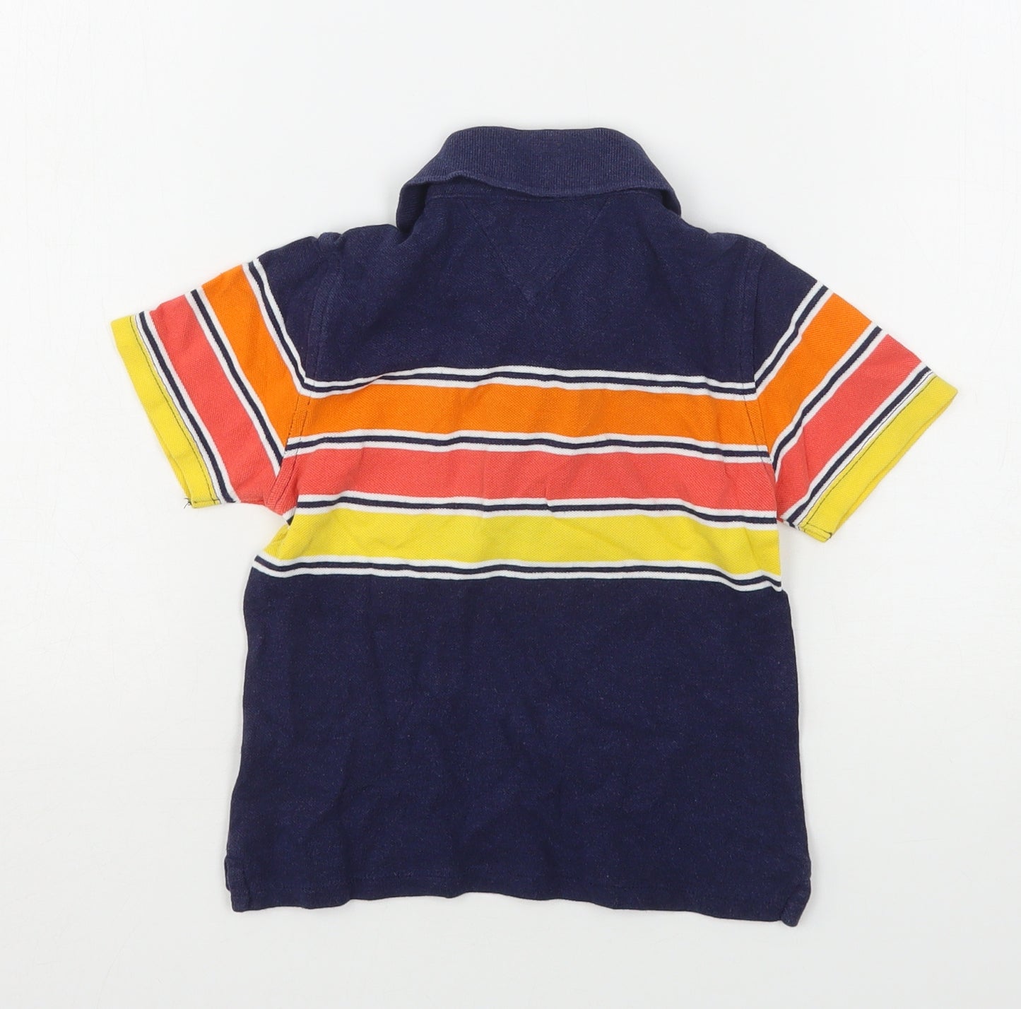 Tommy Hilfiger Boys Multicoloured Striped Cotton Basic Polo Size 4 Years Collared