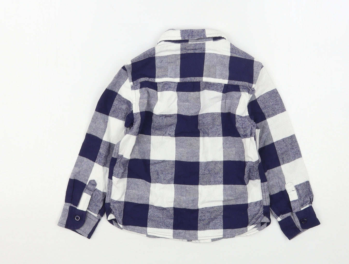 Howick Boys Blue Check Cotton Basic Button-Up Size 3-4 Years Collared