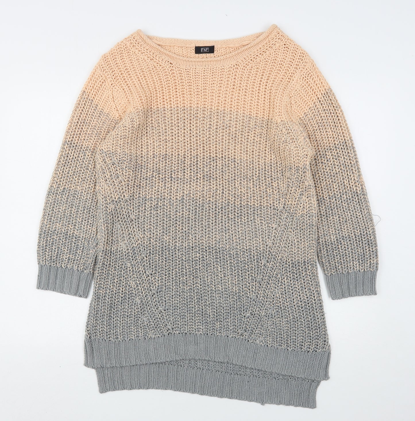 F&F Womens Multicoloured Round Neck  Acrylic Pullover Jumper Size 18