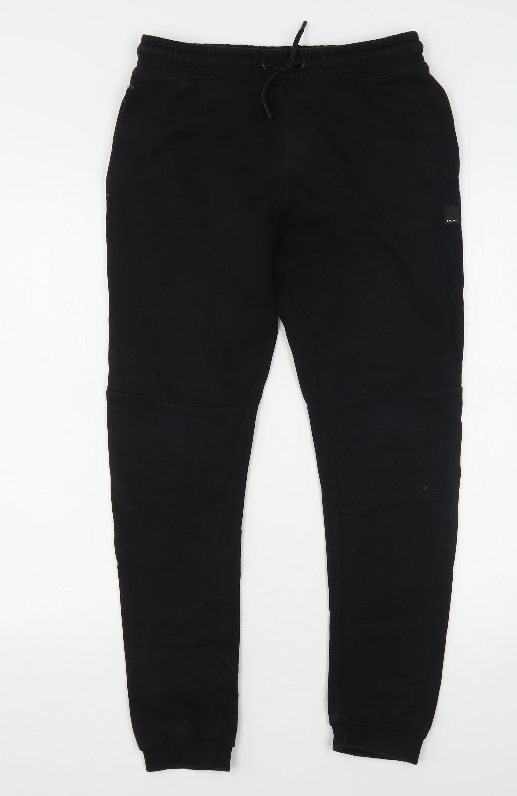 George Boys Black  Cotton Sweatpants Trousers Size 13-14 Years  Regular Drawstring