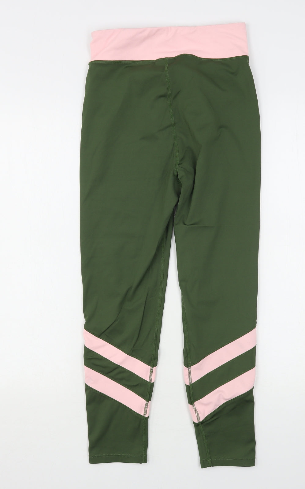 USA Pro Womens Green  Nylon Compression Leggings Size 12 L25 in Regular  - Little Mix