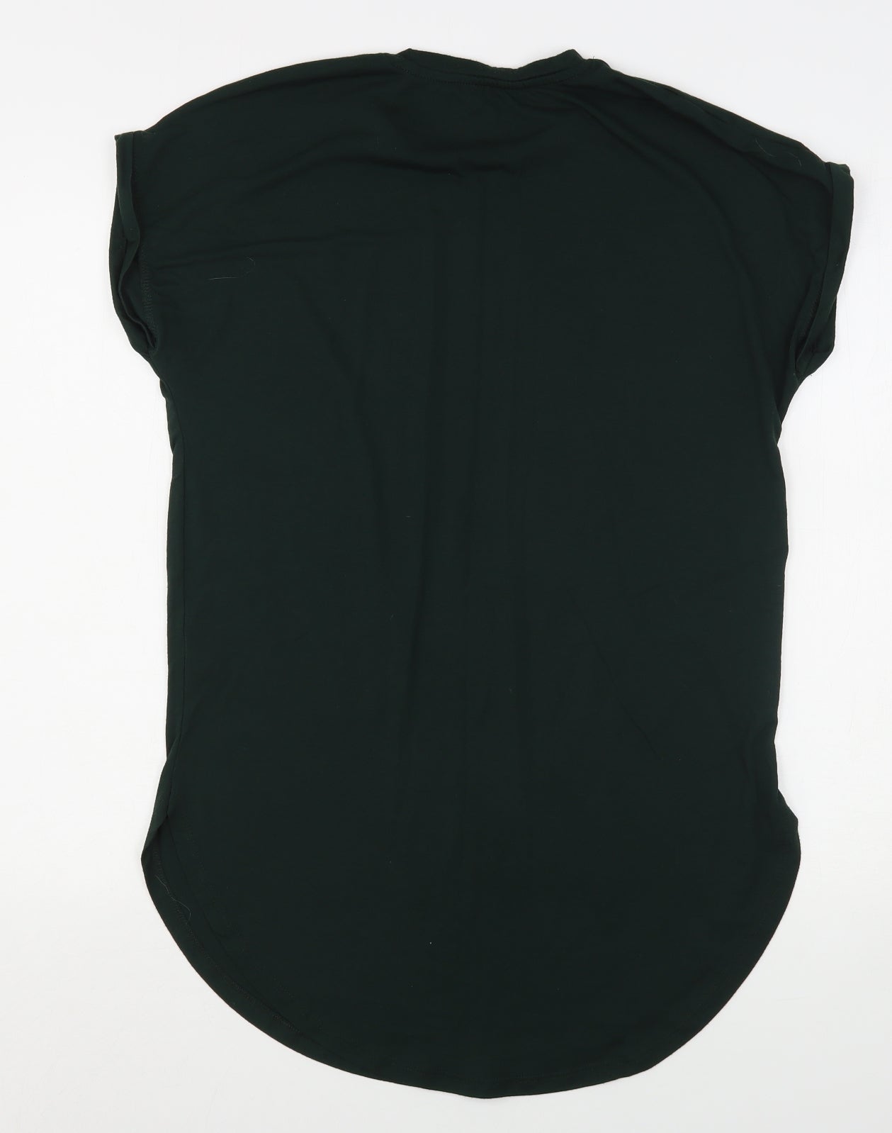 Primark Womens Green  Polyester Basic T-Shirt Size 10 Round Neck