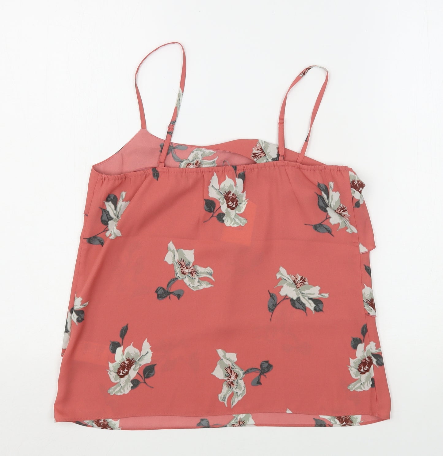 Oasis Womens Pink Floral Polyester Camisole Blouse Size 10 Round Neck