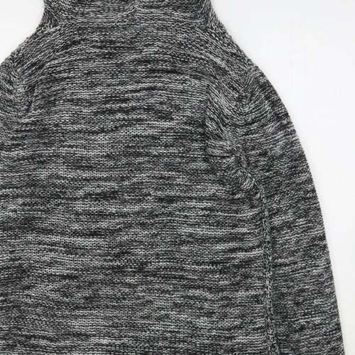 BeYou Womens Grey  Acrylic Cardigan Hoodie Size 12