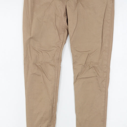 Iconic Womens Beige  Cotton Skinny Jeans Size 30 in L28 in Regular