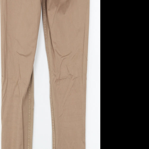 Iconic Womens Beige  Cotton Skinny Jeans Size 30 in L28 in Regular
