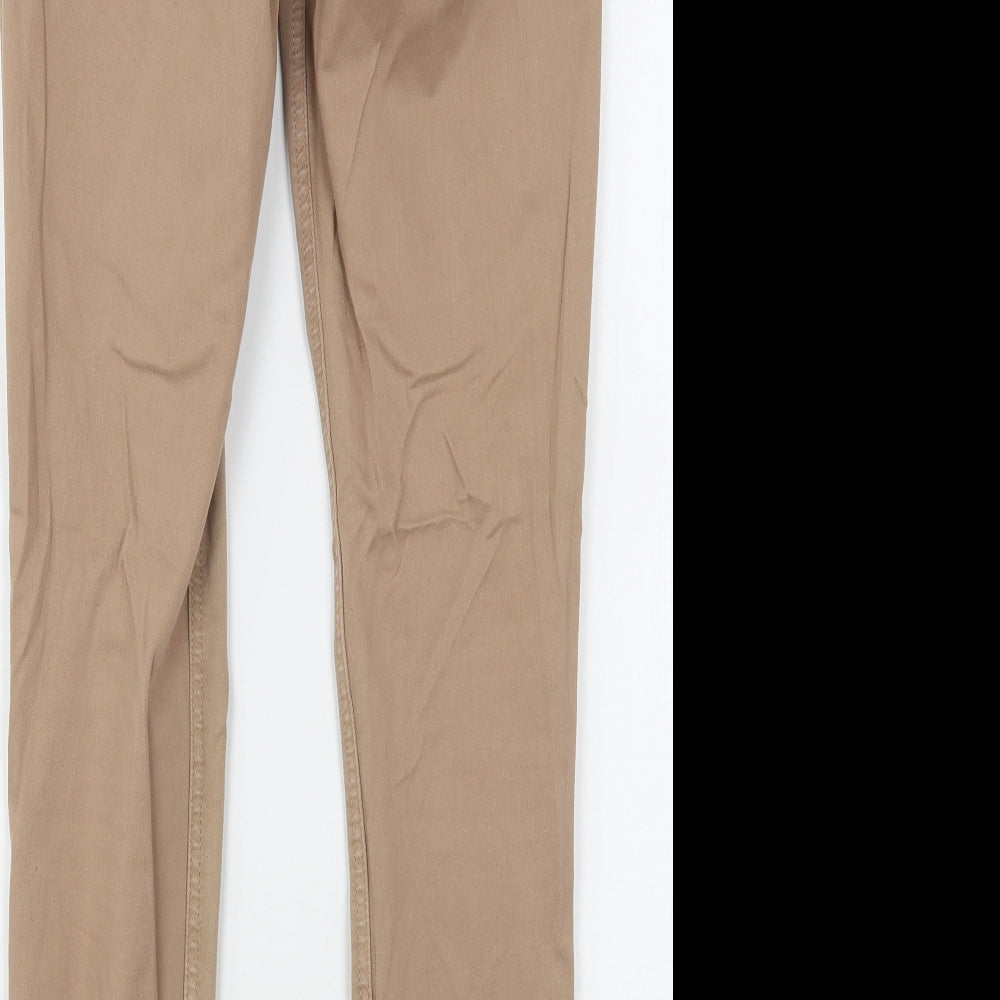 Iconic Womens Beige  Cotton Skinny Jeans Size 30 in L28 in Regular