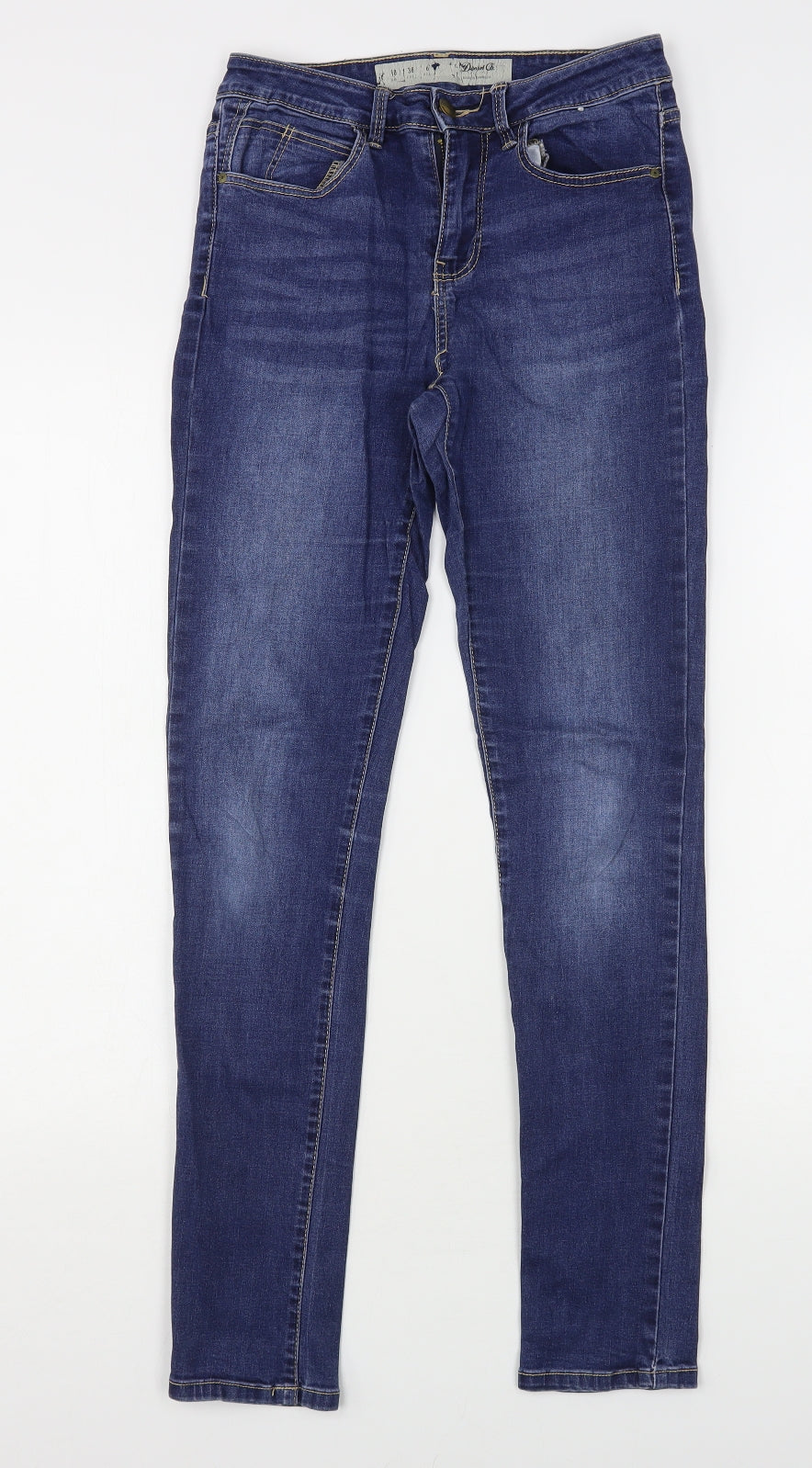Denim CO Womens Blue  Cotton Skinny Jeans Size 10 L30 in Regular