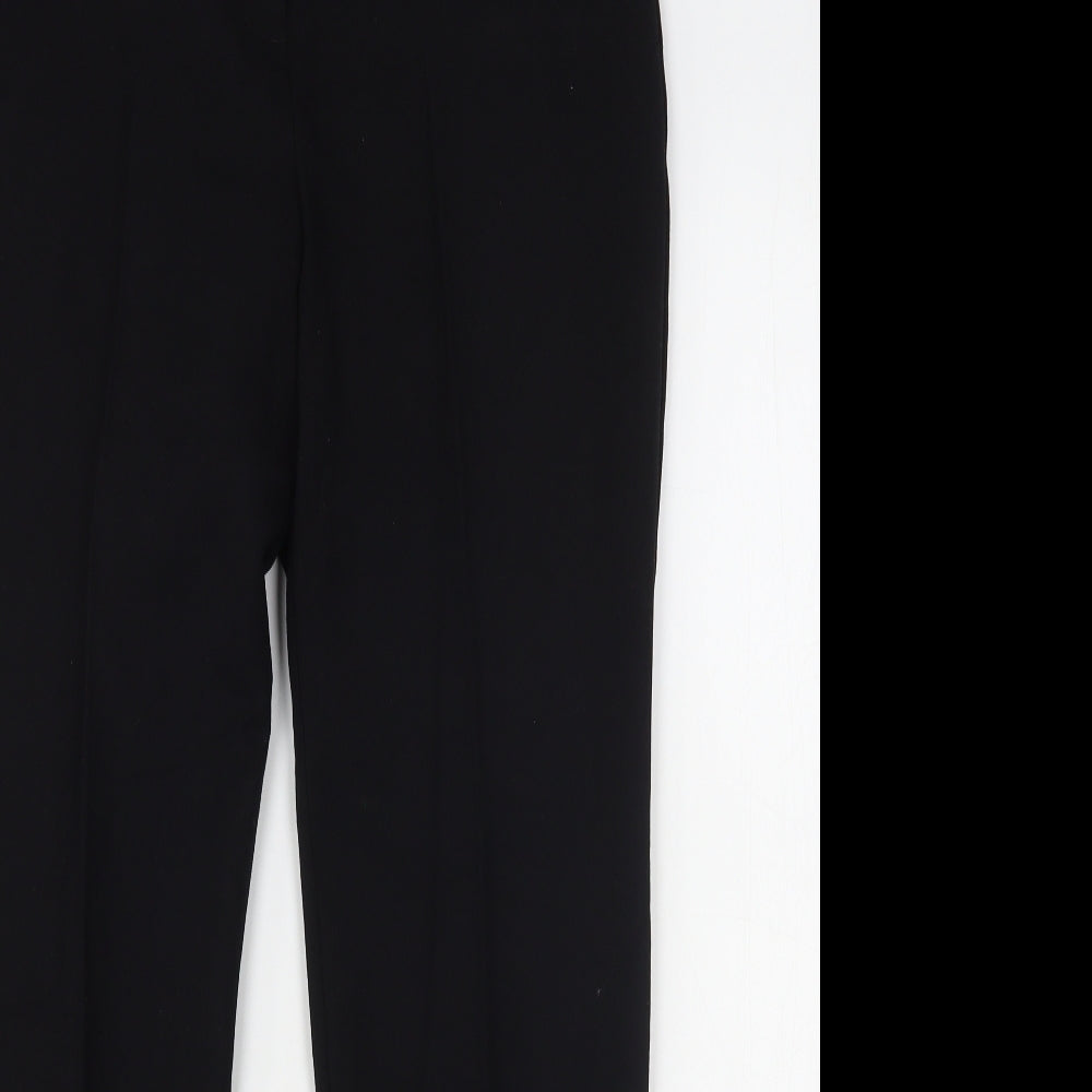 Wallis Womens Black  Polyester Trousers  Size 10 L30 in Regular