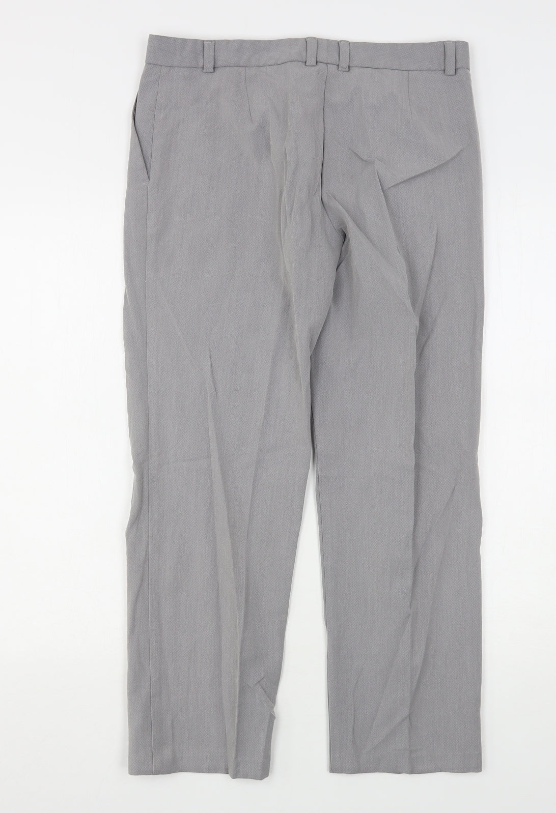 Marks and Spencer Womens Grey  Polyester Trousers  Size 12 L27 in Regular