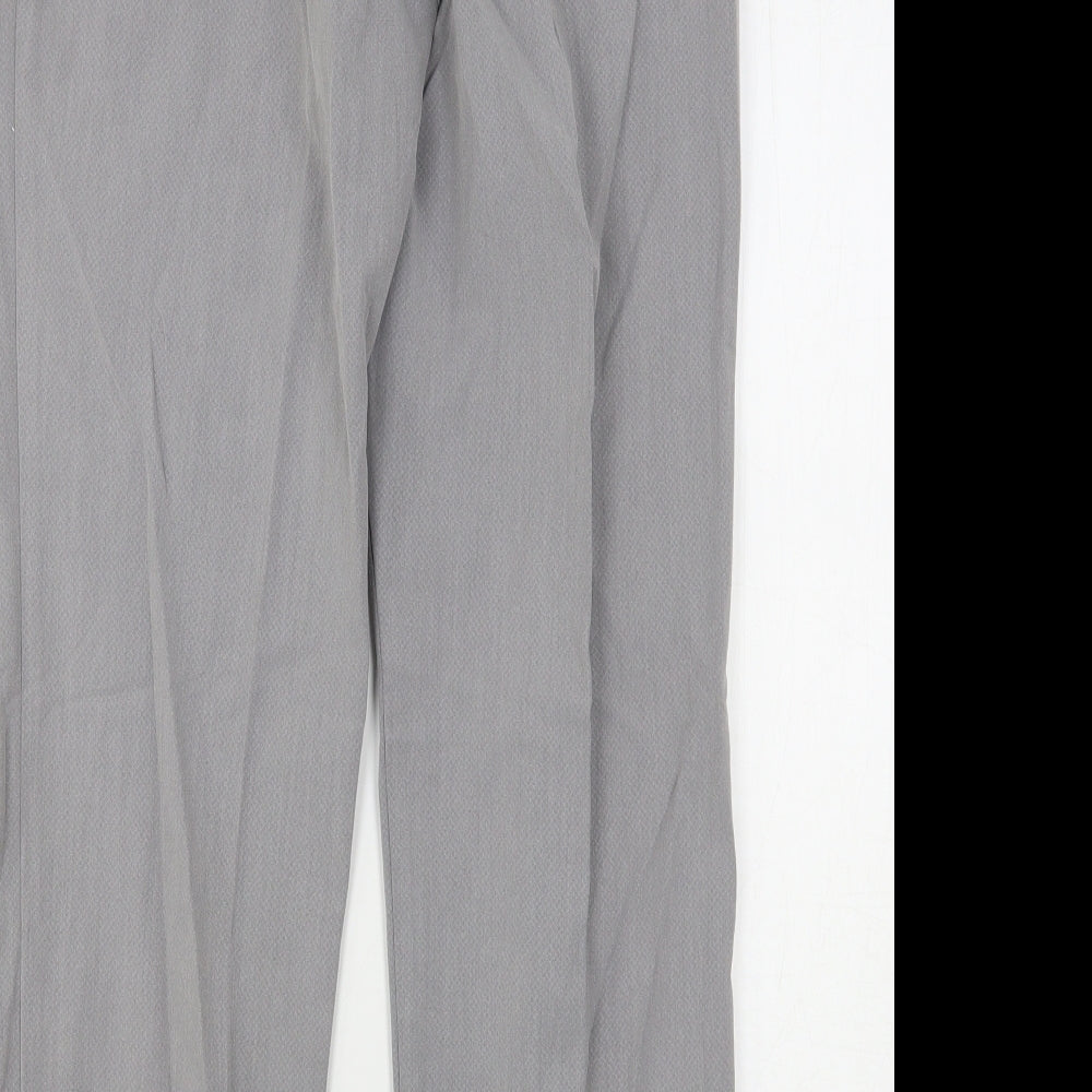 Marks and Spencer Womens Grey  Polyester Trousers  Size 12 L27 in Regular