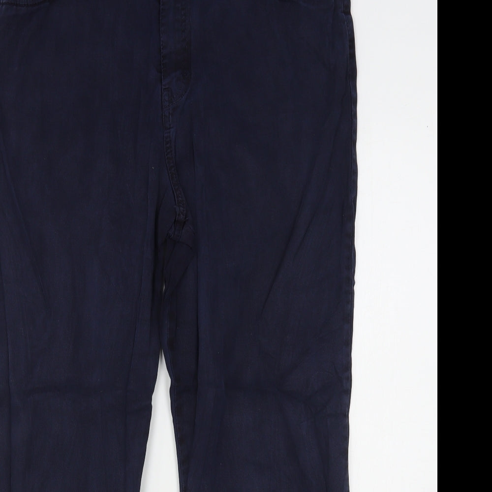 Marks and Spencer Womens Blue  Lyocell Straight Jeans Size 18 L28 in Regular