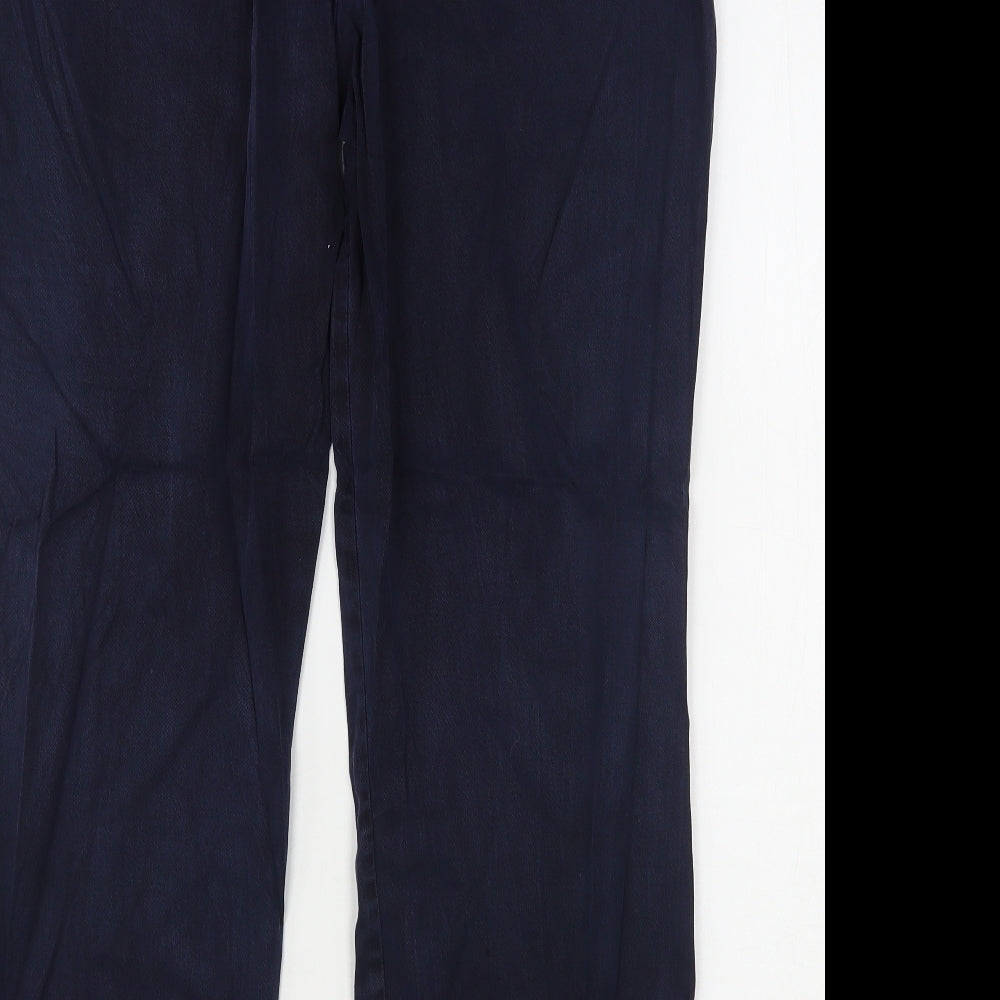 Marks and Spencer Womens Blue  Lyocell Straight Jeans Size 18 L28 in Regular