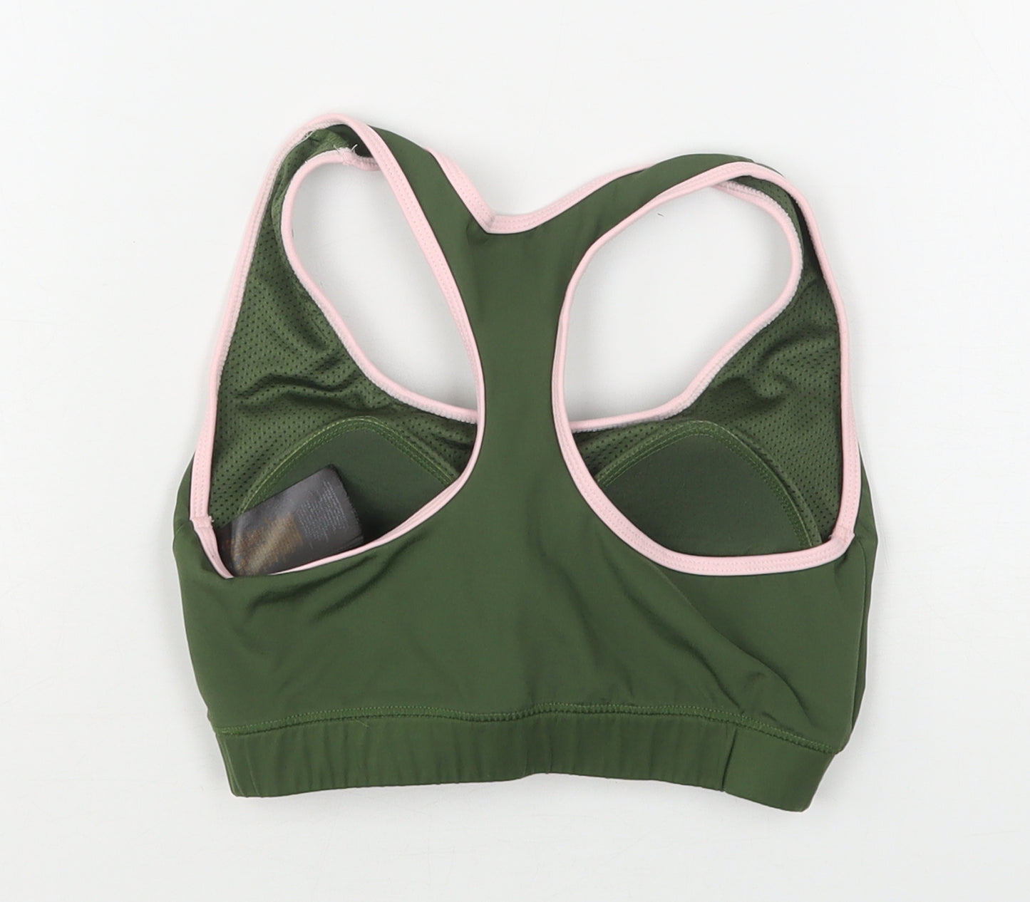 USA Pro Womens Green  Nylon Cropped Tank Size 12 Round Neck