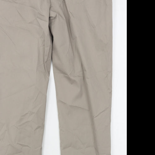 Marks and Spencer Mens Beige  Cotton Trousers  Size 38 L30 in Regular
